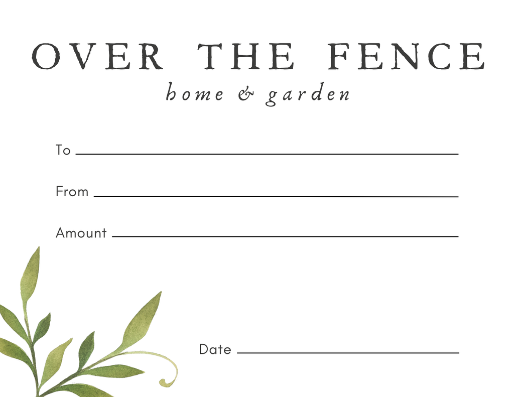 Over the Fence Gift Card